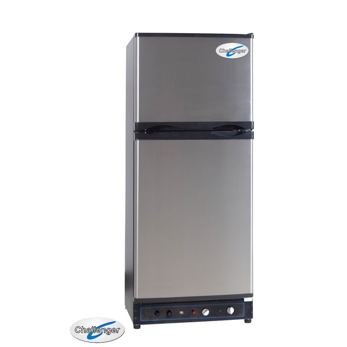Challenger 185L Top Mount Fridge Freezer with LPG and 240V operation.