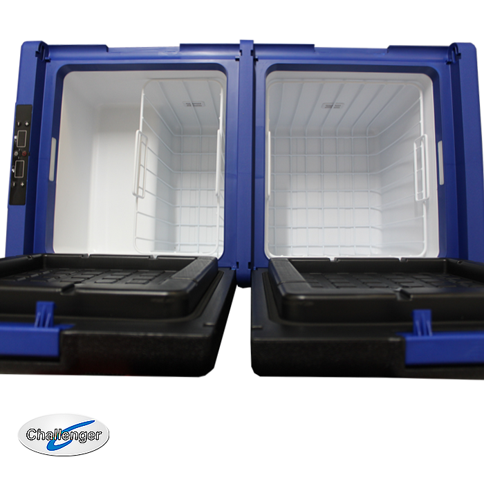 Challenger 75 L Dual-Zone with separate lid Portable FF 12/24/240V Fridge Freezer Chilly Bin