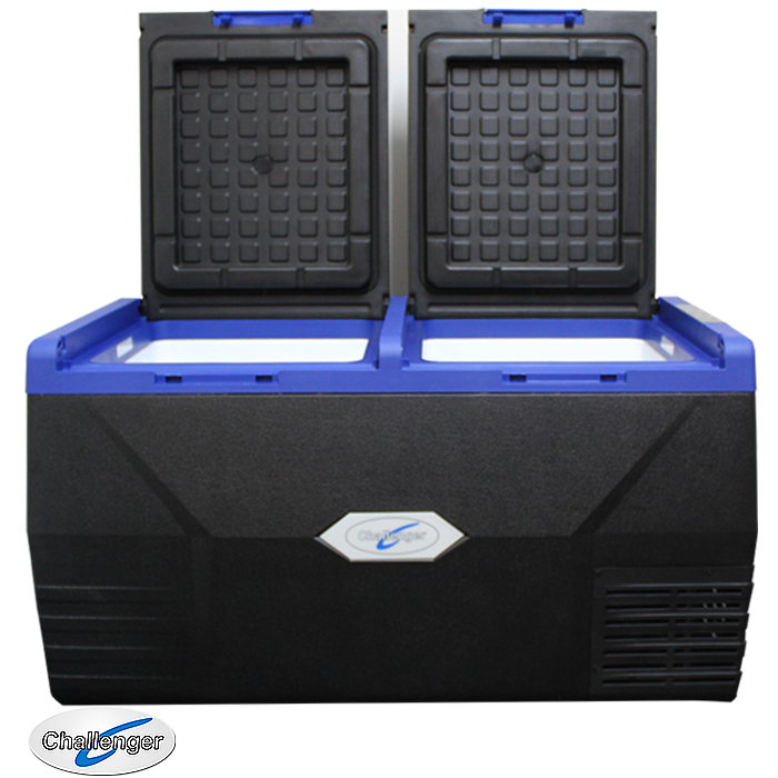 Challenger 75 L Dual-Zone with separate lid Portable FF 12/24/240V Fridge Freezer Chilly Bin