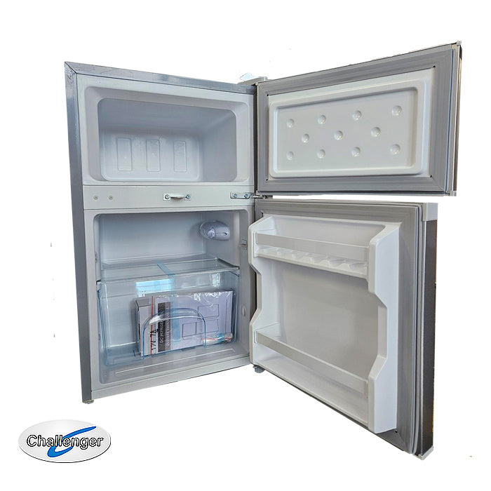 Challenger 85L DC Top Mount Fridge Freezer - Black 12V/24V & 240V with Lock