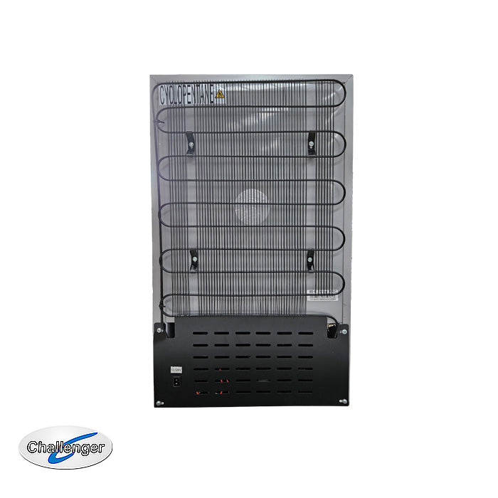 Challenger 85L DC Top Mount Fridge Freezer - Black 12V/24V & 240V with Lock