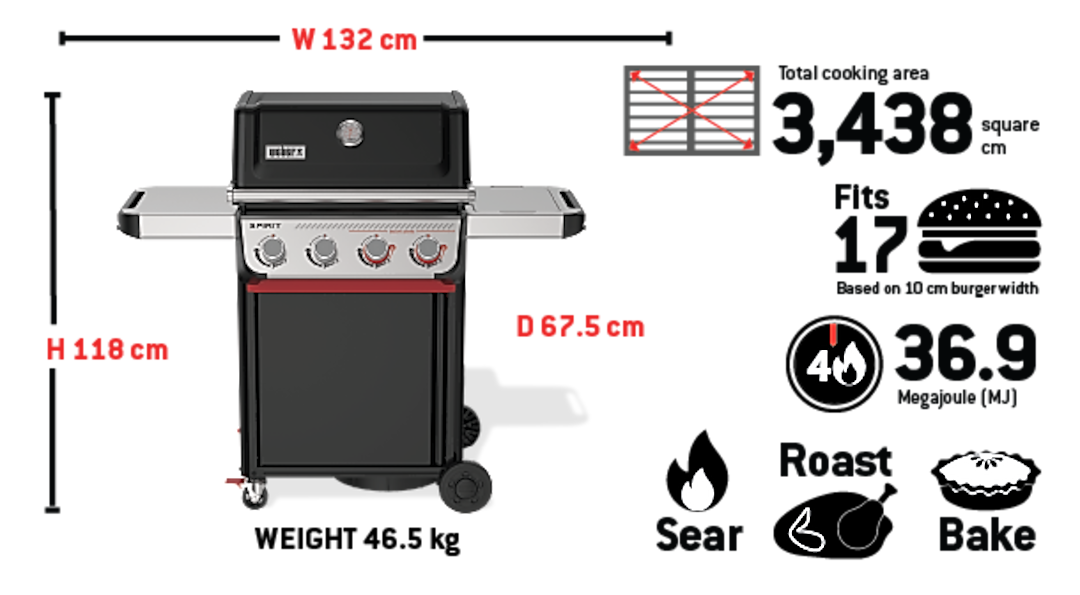 Weber Spirit E-425 Black ULPG