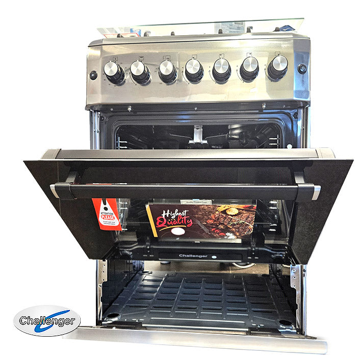 Challenger Takahe LPG freestanding oven and stove stainless steel