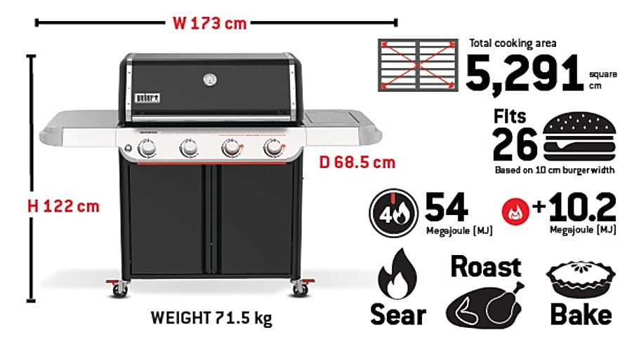 Weber Genesis E-425 Black ULPG