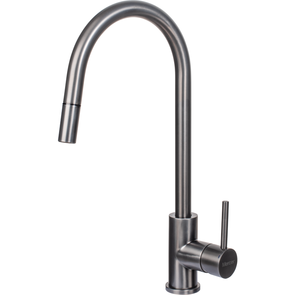 Aurora Gunmetal Gooseneck Pullout Mixer