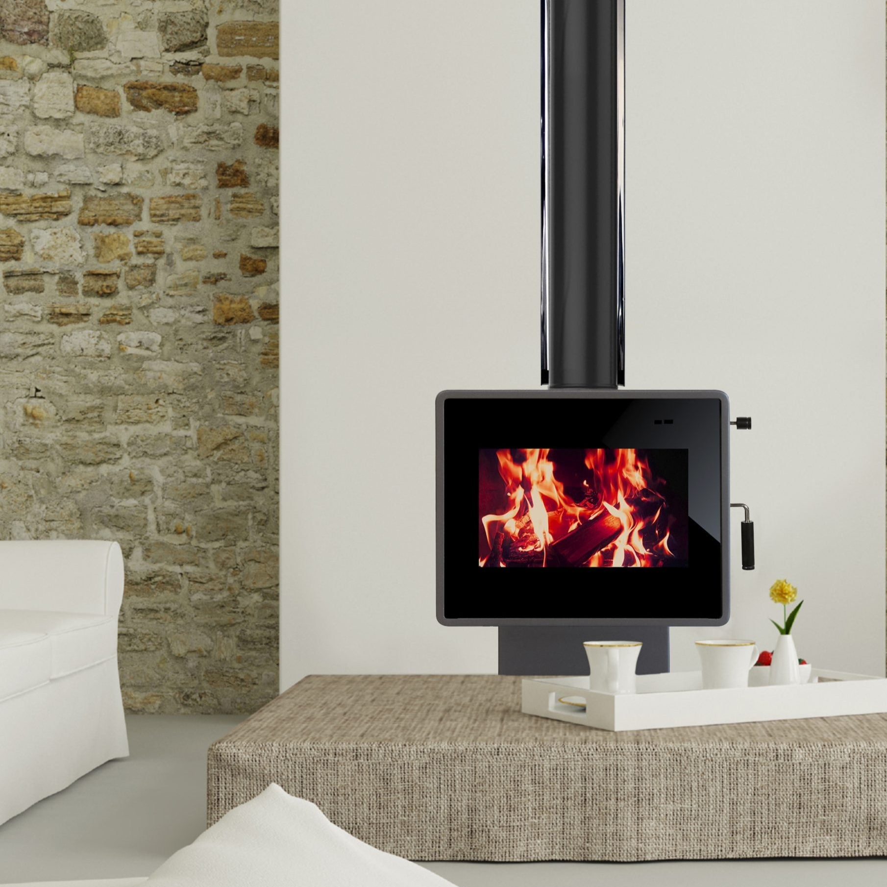 Metro Ambie One Wood Fire – 15kW clean burning fireplace with ROBAX® NightView glass