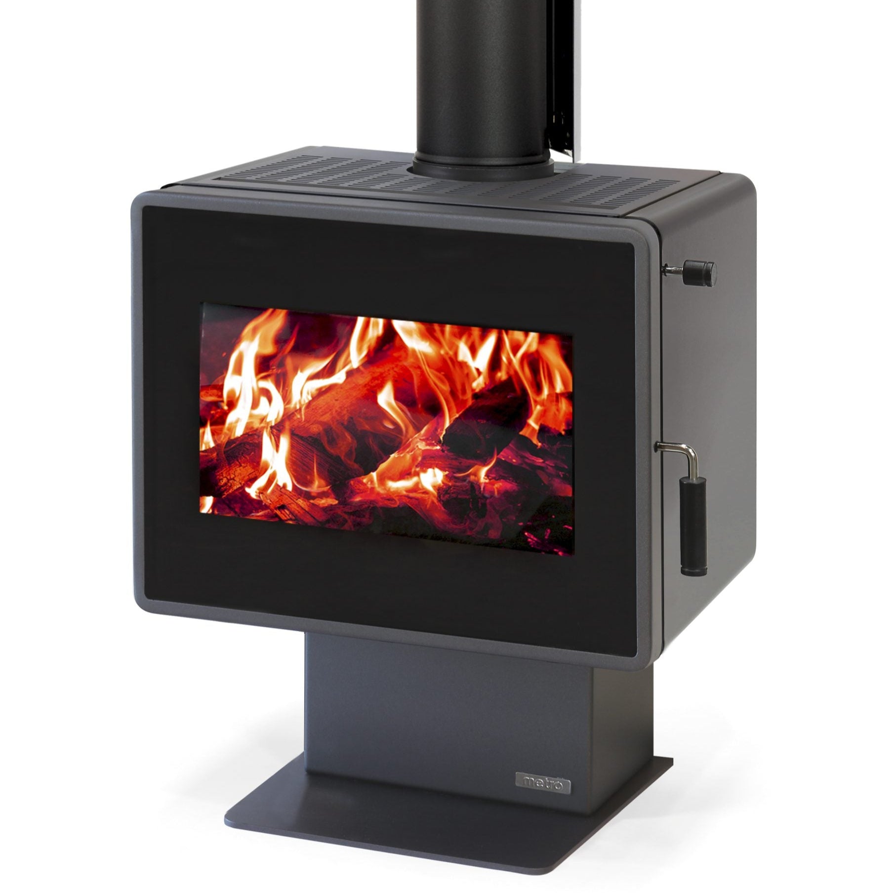 Metro Ambie One Wood Fire – 15kW clean burning fireplace with ROBAX® NightView glass