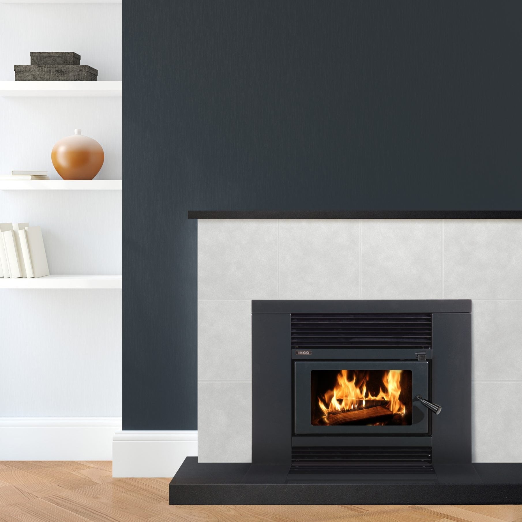 Metro LTD Smart Insert wood fire with fascia – 15kW rural wood burner for lifestyle properties