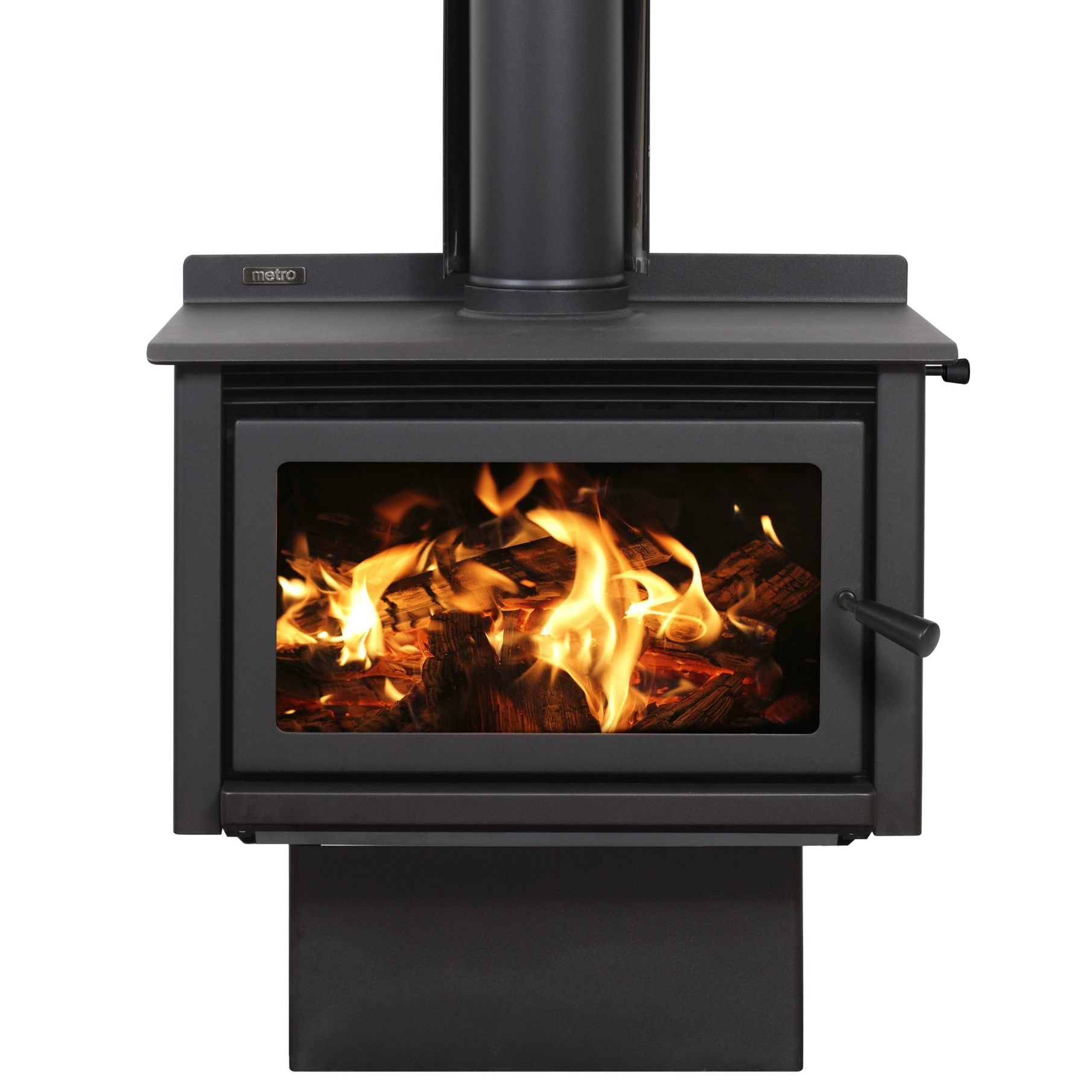 Metro LTD Xtreme Rad Base Wood Fire – 18kW rural wood burner with cooktop and wetback option