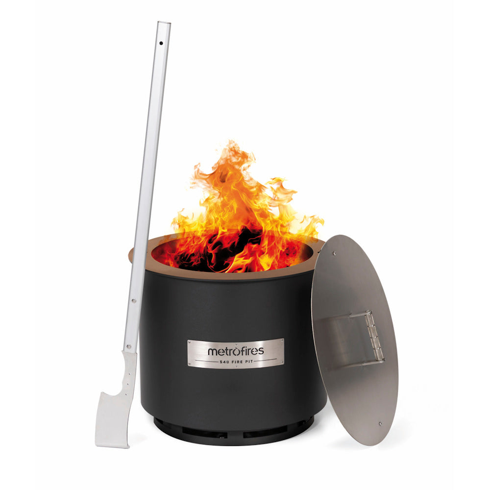 Metro 540C Fire Pit Black / Corten