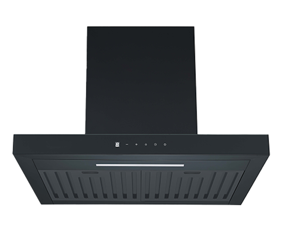 Euromaid 60cm Matte Black Canopy Rangehood