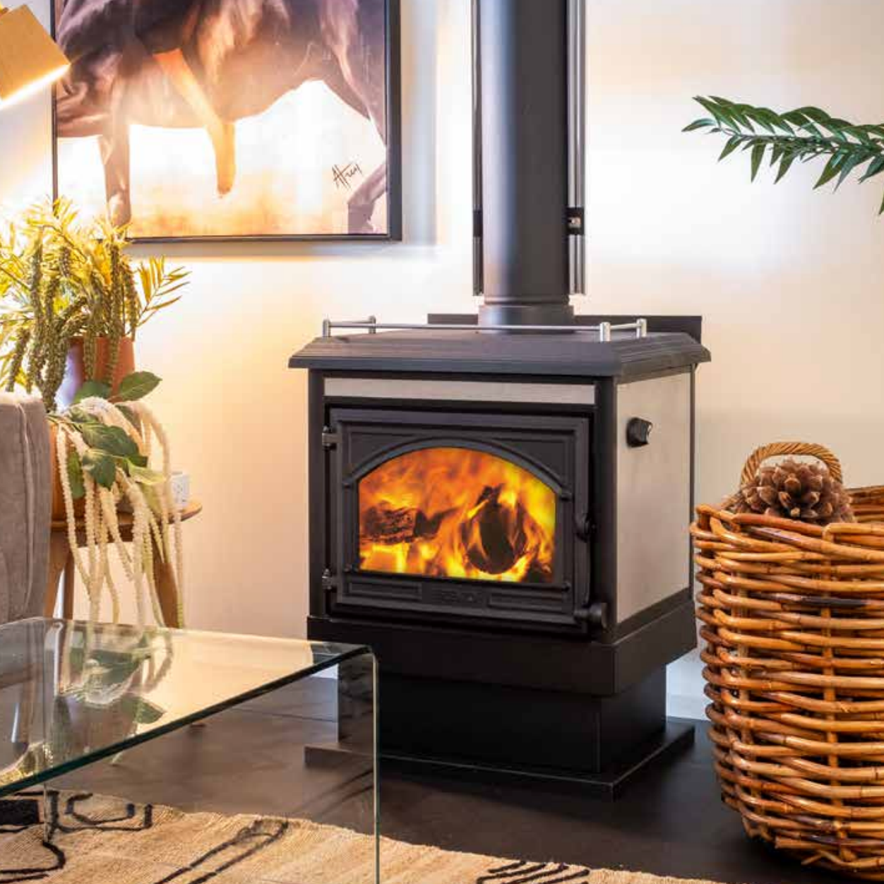 Firenzo Bronte freestanding fire heating large homes