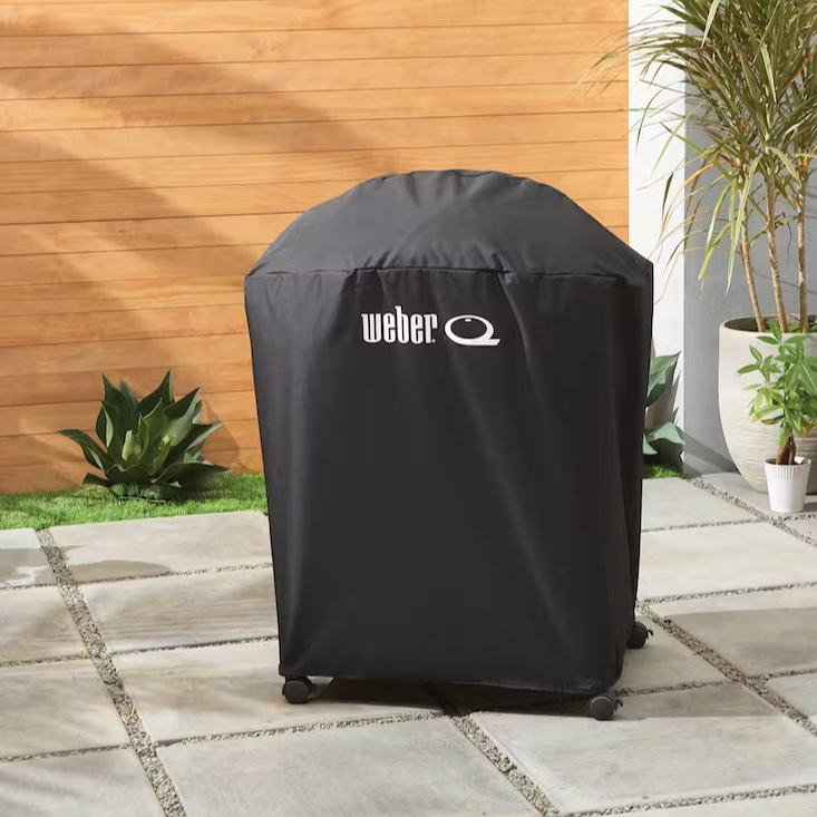 Full-length Weber Baby Q and Q series BBQ and cart cover