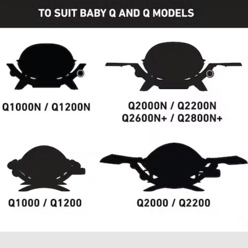 Weber Q Portable Cart with Baby Q BBQ attached