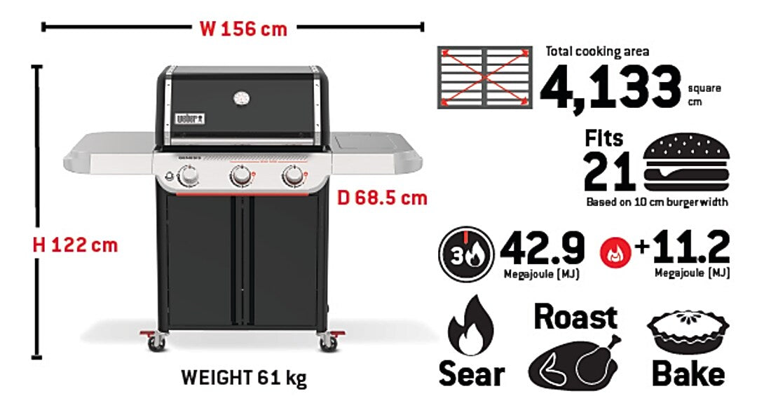Weber Genesis E-325 Black ULPG