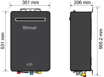 Rinnai A26 LPG Graphite