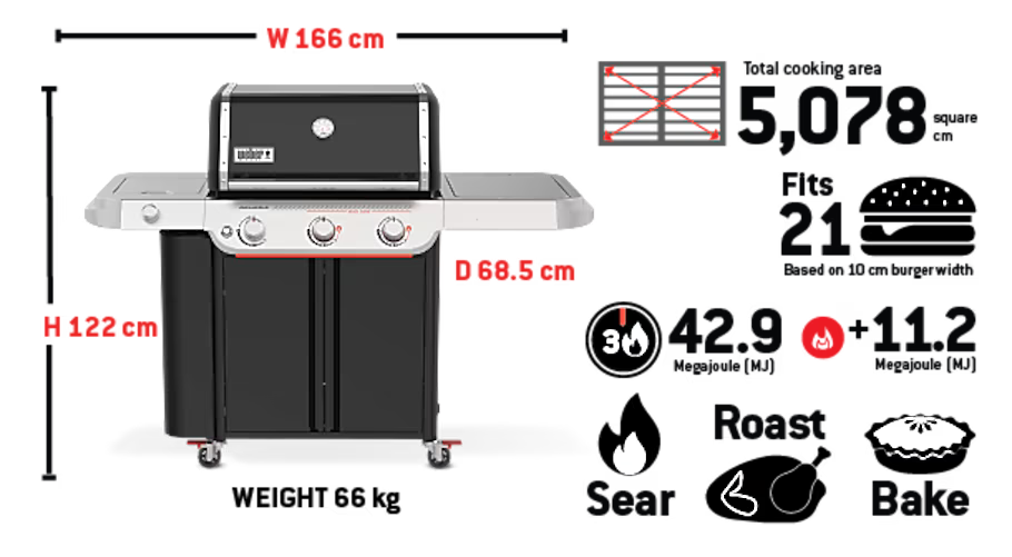 Weber Genesis EP-335 Black ULPG