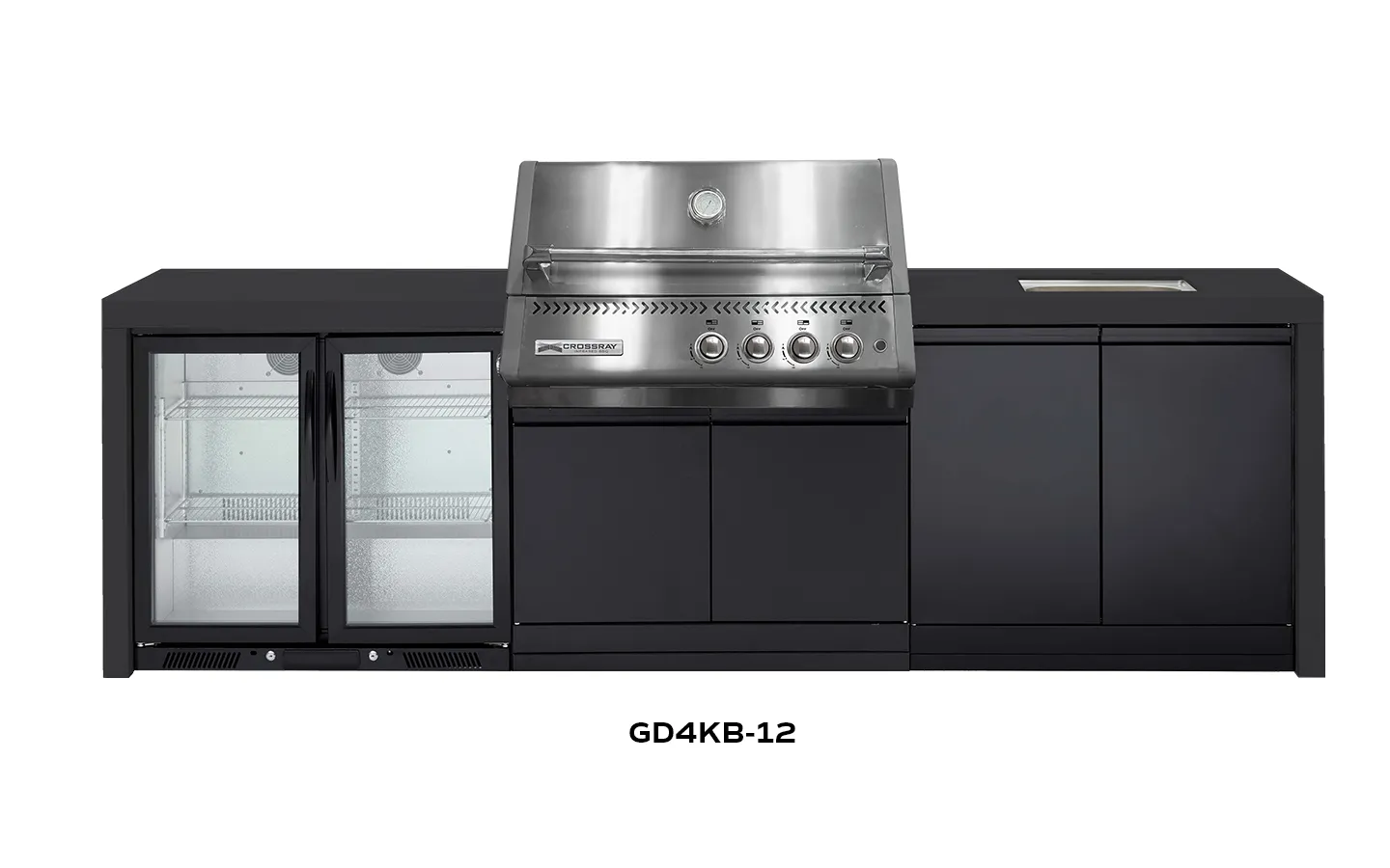 Crossray Xplor Outdoor Kitchen Stainless Steel BBQ Black