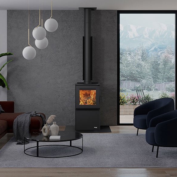 Masport Clutha ULEB wood fire with compact portrait design