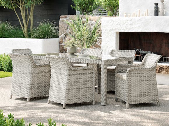Brighton Rattan Outdoor Dining Set 6-Seater Turfrey NZ – Turfrey