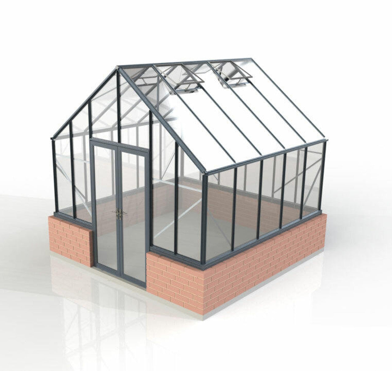 10x10ft (3.2x3.2m) Elite Stonewall Glasshouse