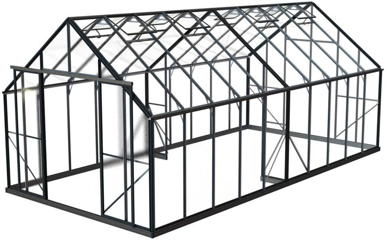 10x20ft (3.2x6.4m) Glasshouse 4mm Toughend Glass
