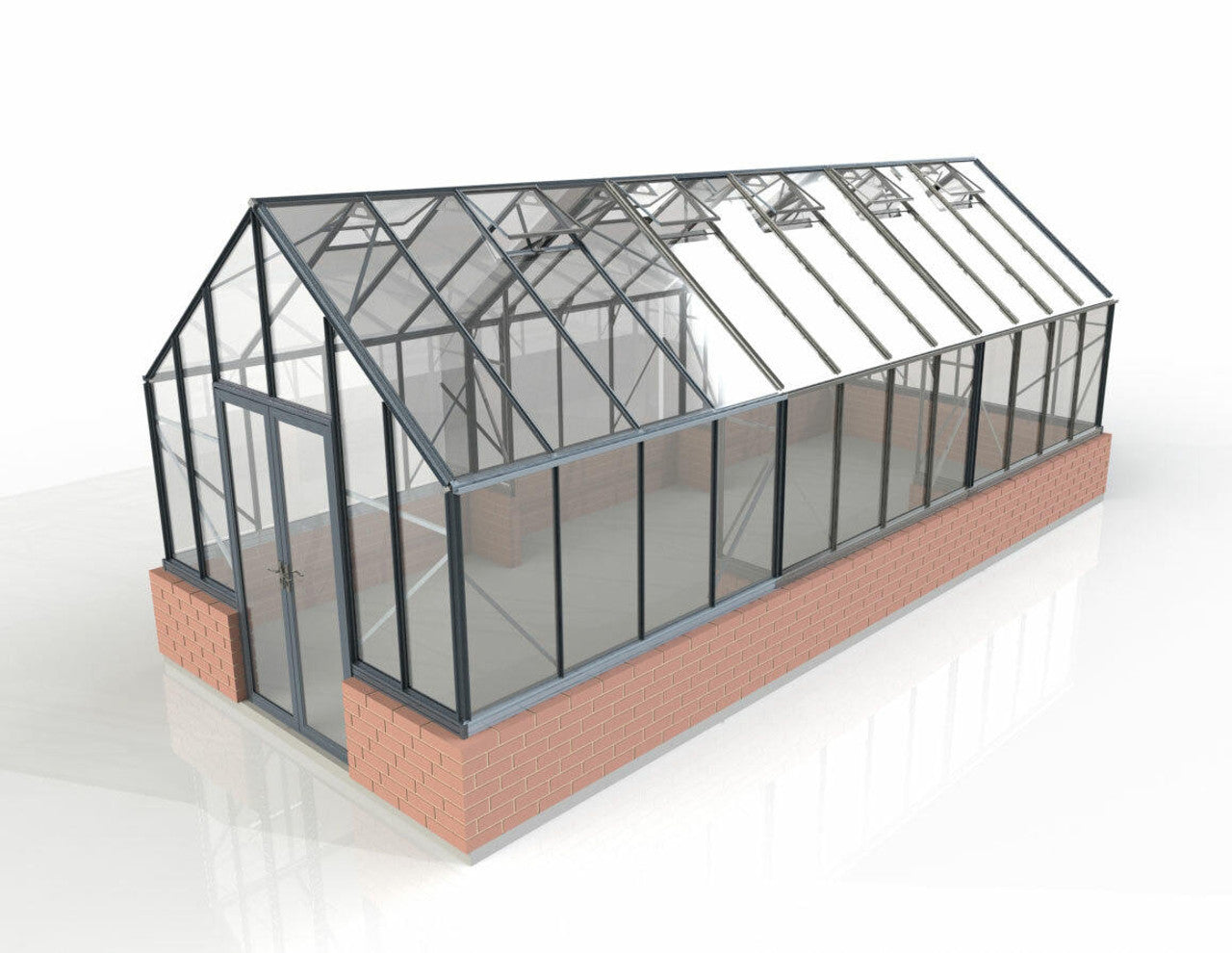 10x24ft (3.2x7.7m) Elite Stonewall Glasshouse