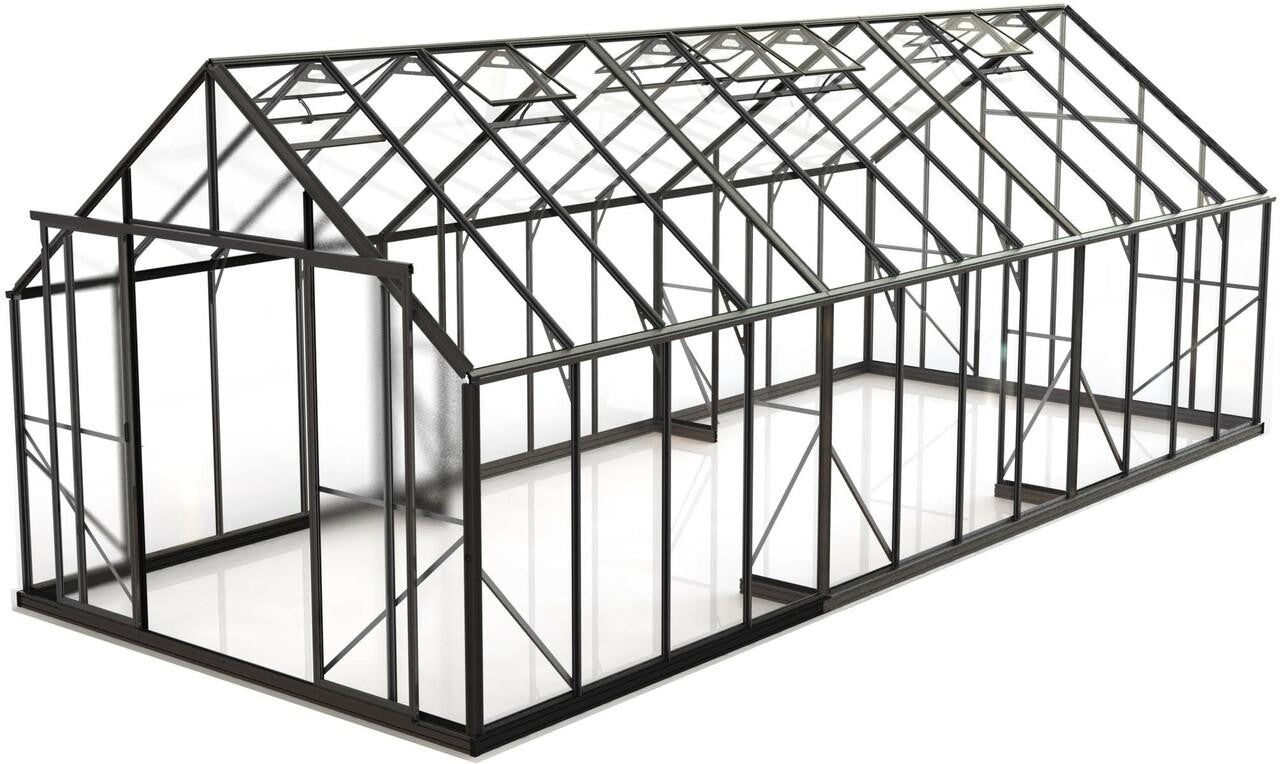 10x24ft (3.2x7.7m) Glasshouse 4mm Toughened Glass