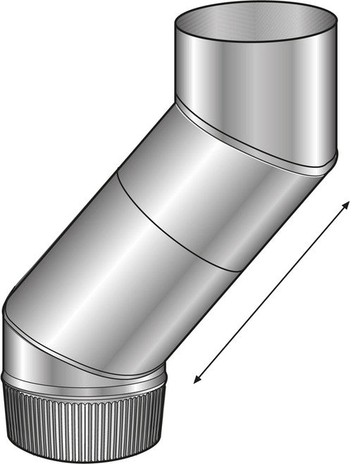 Telescopic Offset 45 Deg - Galvanised