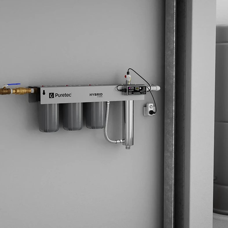 HYBRID-R10 Puretec Hybrid-R10 Triple stage filtration with UV protection, reversible mounting bracket, 60 Lpm, 1” connection