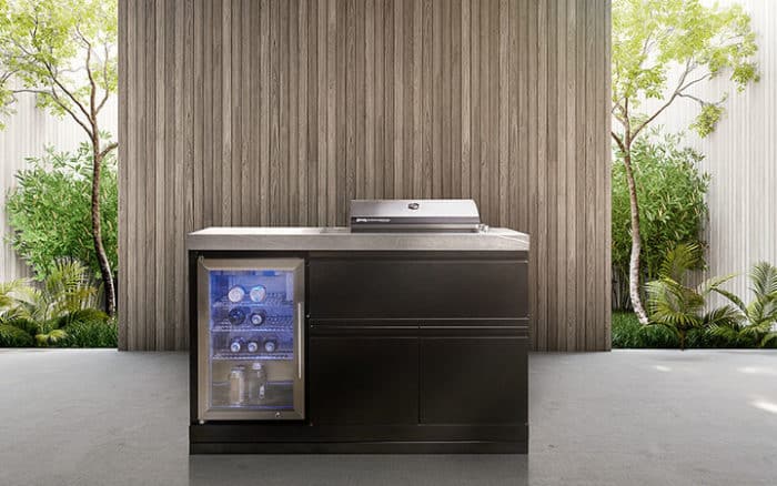 Crossray Compact Electric BBQ Kitchen with Single Door Fridge
