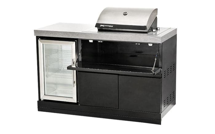 Crossray Compact Electric BBQ Kitchen with Single Door Fridge