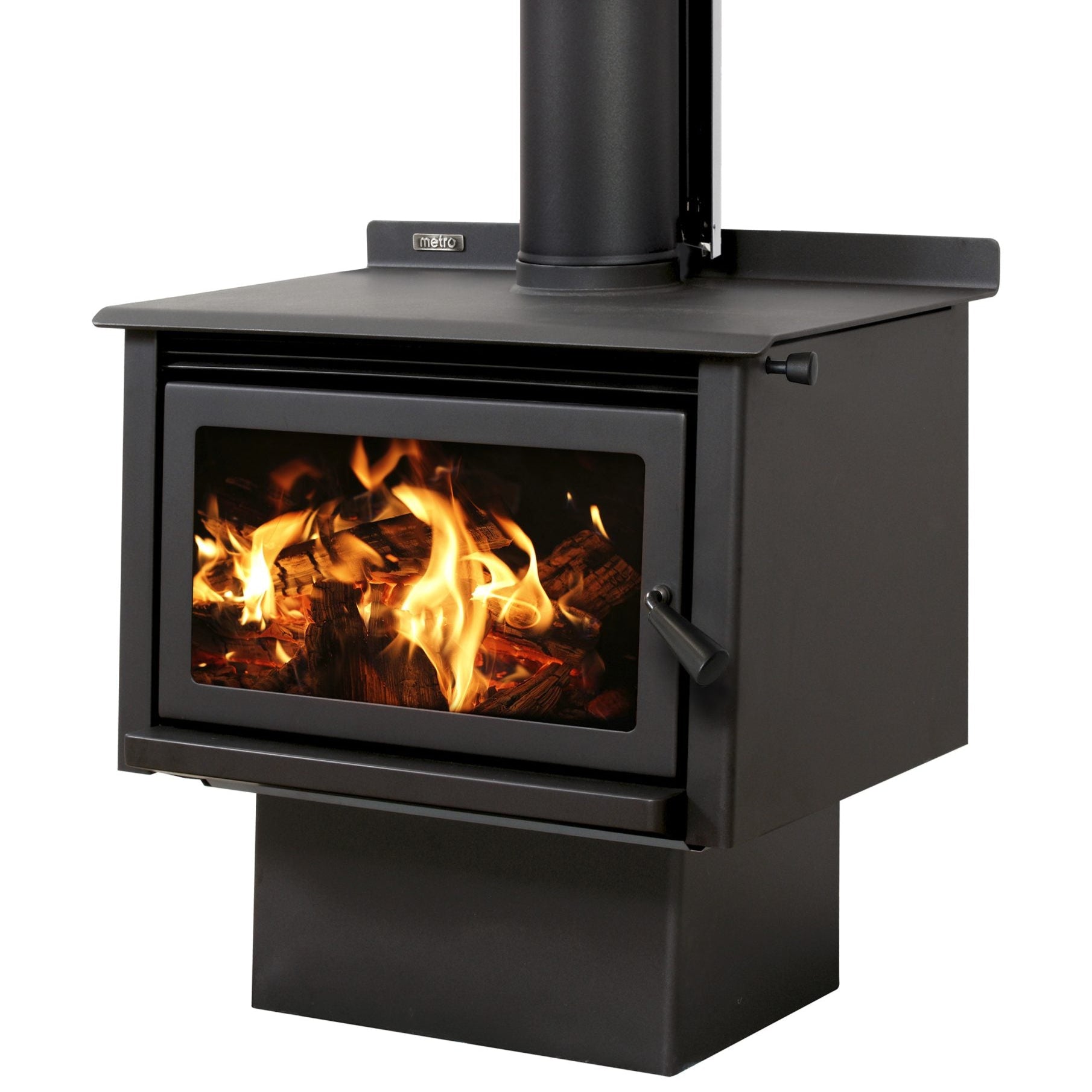 Metro LTD Xtreme Rad Base Wood Fire – 18kW rural wood burner with cooktop and wetback option