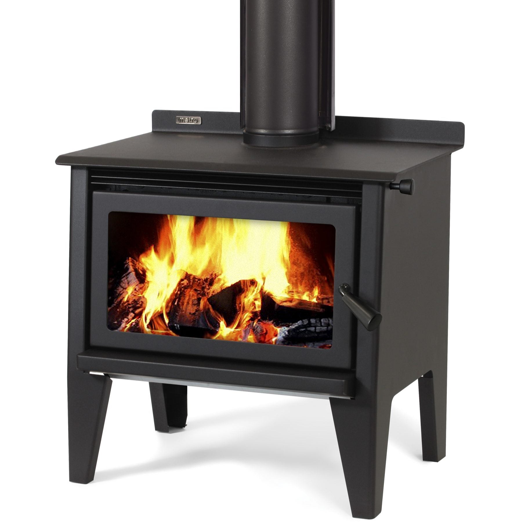 Metro LTD Xtreme Rad Leg Wood Fire – 18kW rural wood burner with wetback option for lifestyle properties
