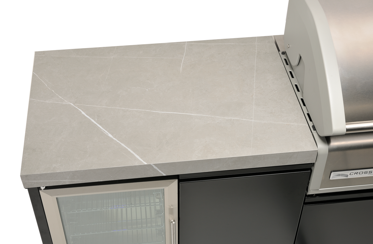 Crossray TC4K-09 Outdoor Kitchen with 4 Burner BBQ & Double Door Fridge