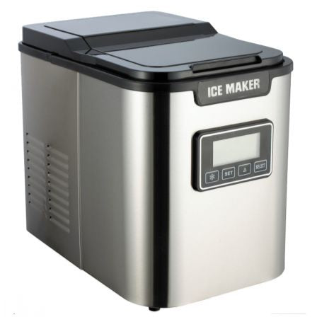 Portable Icemaker with Digital Display – stainless steel 12kg/day ice maker NZ