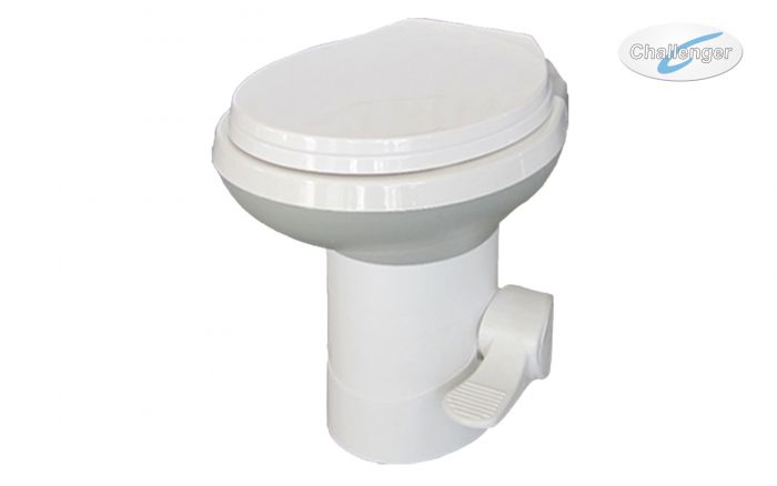 Challenger Gravity Flush Toilet with Flush and Elbow