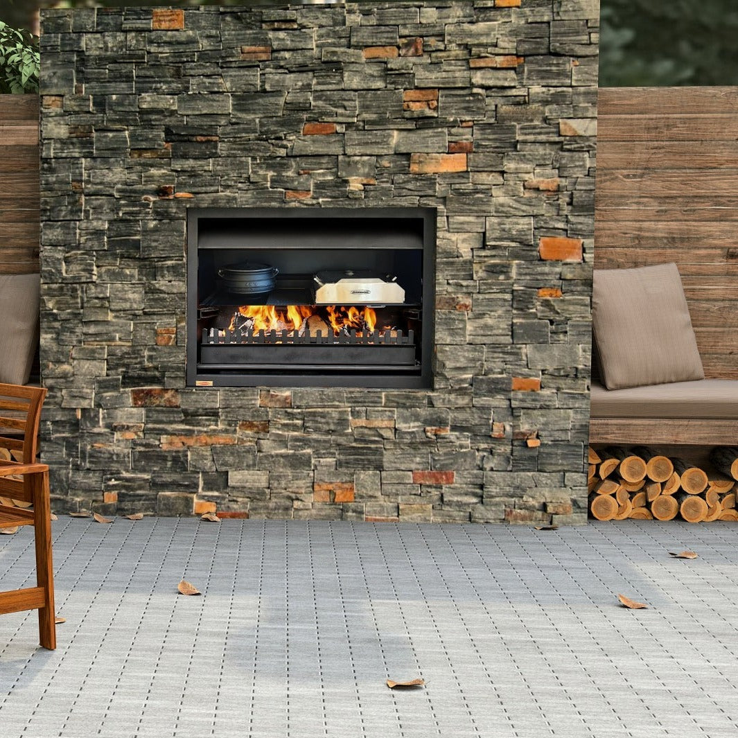 Jetmaster Quadro Outdoor Wood Fire with Pizza Oven NZ for cooking and BBQ