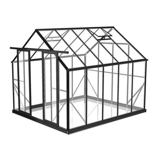 8x10ft (2.6x3.2m) Greenhouse 6mm Polycarbonate