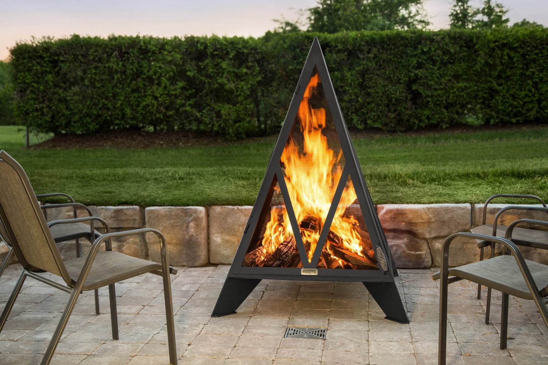 Pyramid Outdoor Fireplace