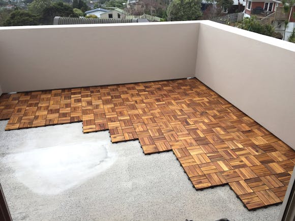 Outdoor Wooden Deck Tiles 12 Slat - Pack of 12