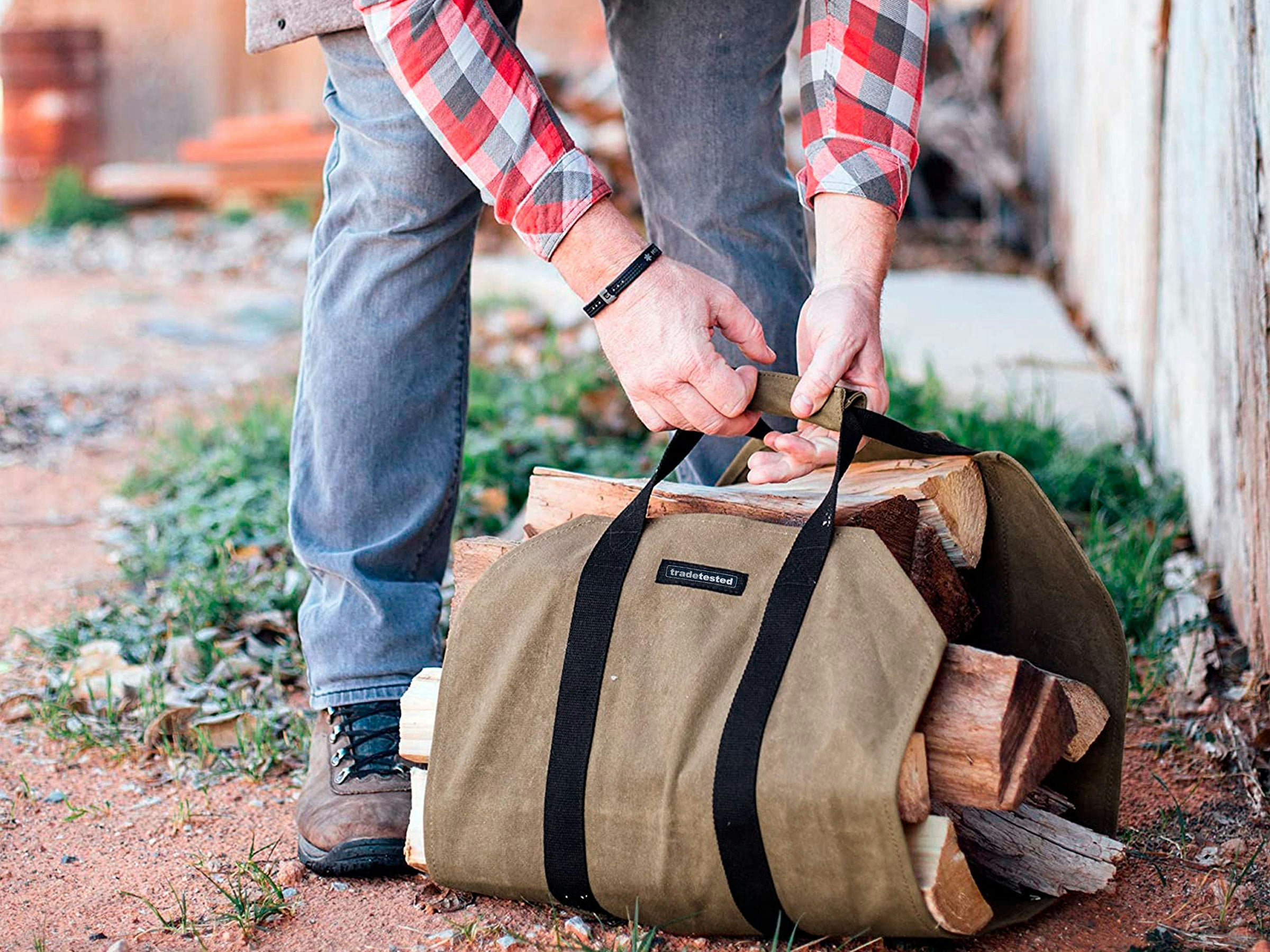 Firewood Carrier Waxed Canvas
