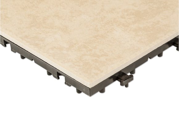 Outdoor Ceramic Deck Tiles Taupe - Pack of 10