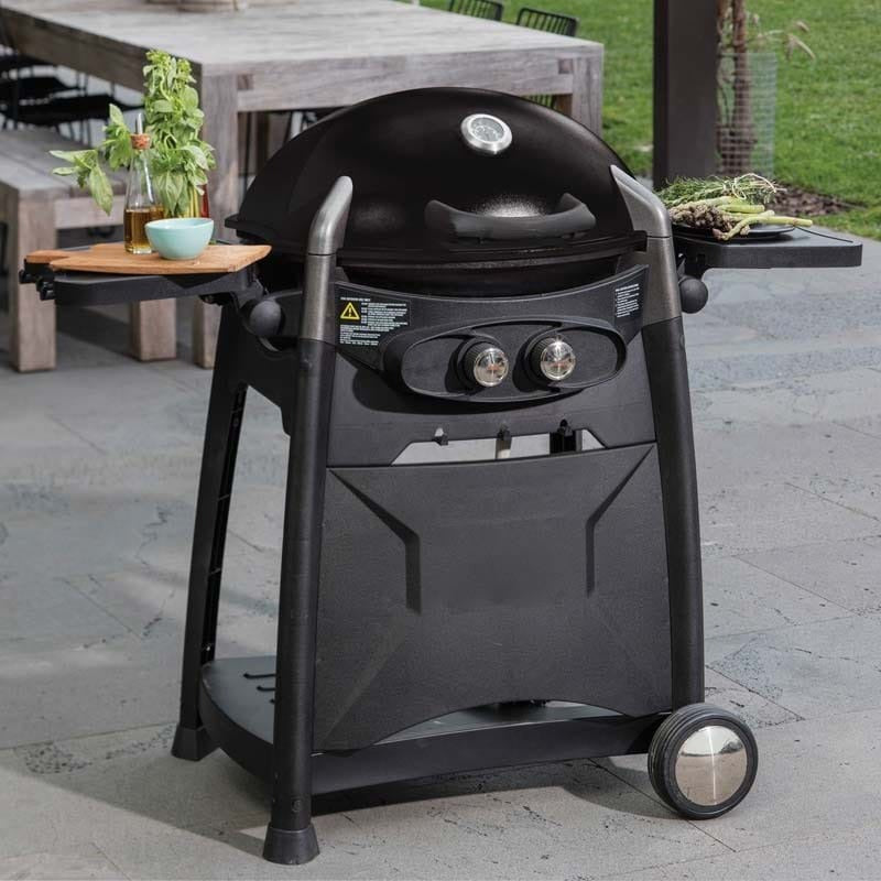 Gasmate Odyssey2T 2 Burner Bbq With Trolley - Black