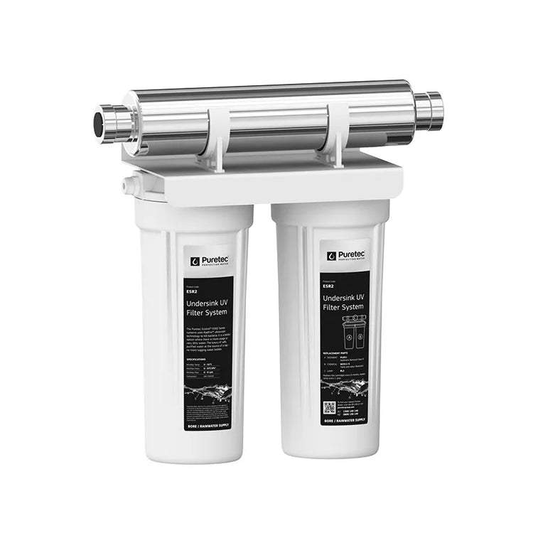 Puretec ESR2-T2 Undersink UV Twin Water Filtration System with Tripla T2 Mixer Tap