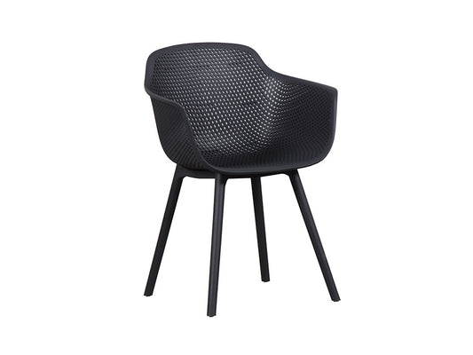 Excalibur Resin Bucket Dining Chair - Black
