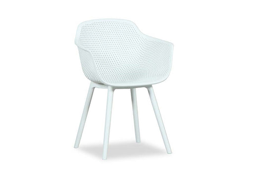 Excalibur Resin Bucket Dining Chair - White