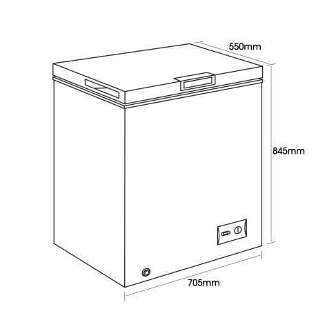 Euromaid 145L Chest Freezer - White ECFR145W