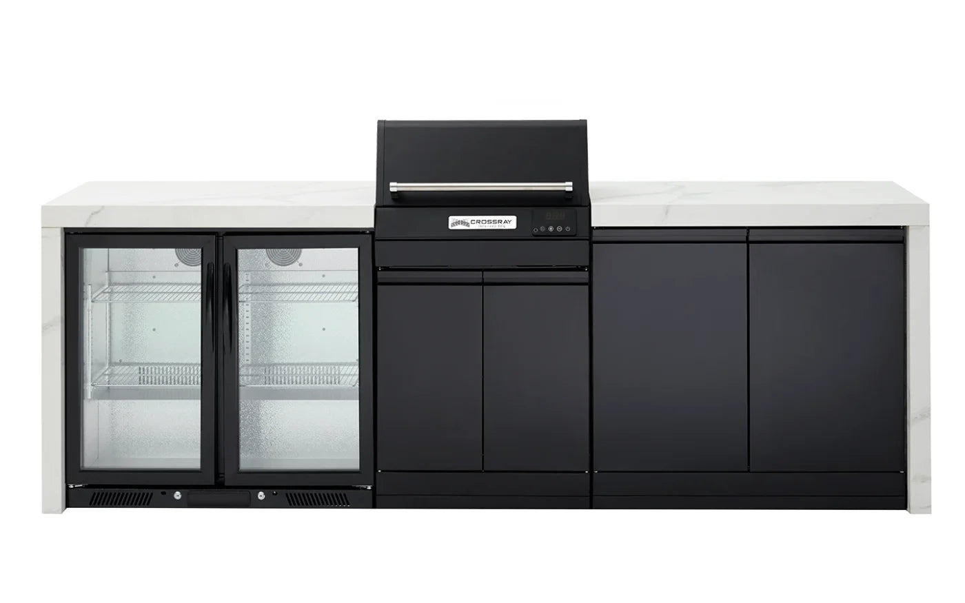 Crossray TCEK-05 BBQ, Cabinet & Double Fridge Outdoor Kitchen