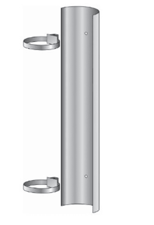 Flue Pipe Shield - Single Stainless Steel 1200mm